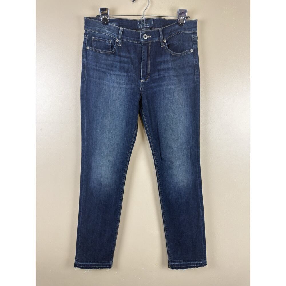 Lucky Brand Brooke Straight Jeans Womens Size 10/30 Regular Mid Rise Blue Denim